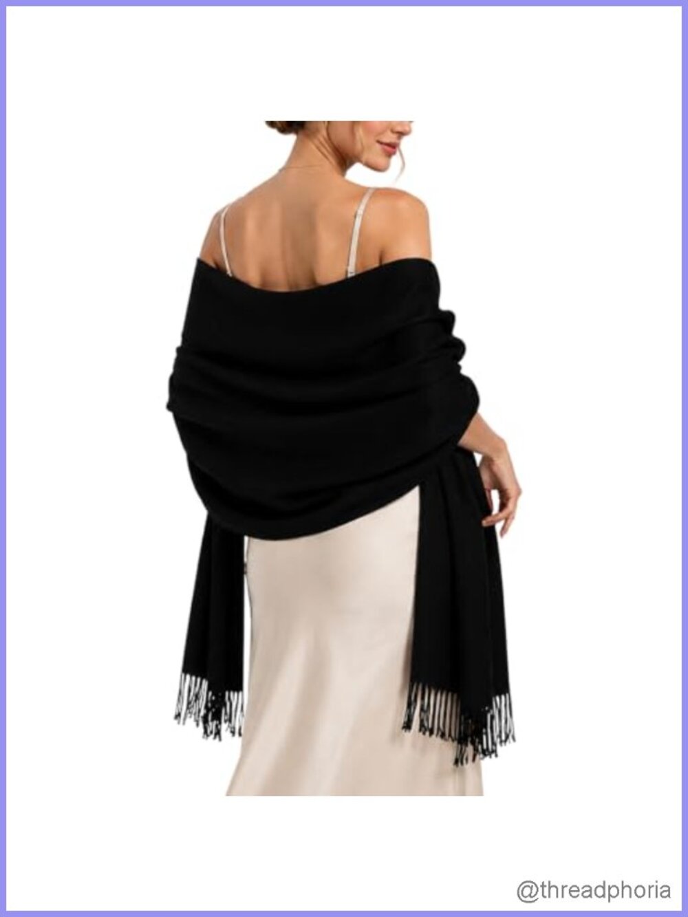 Women's Fringe Shawl Wrap Pashmina Scarf Wedding Evening Party